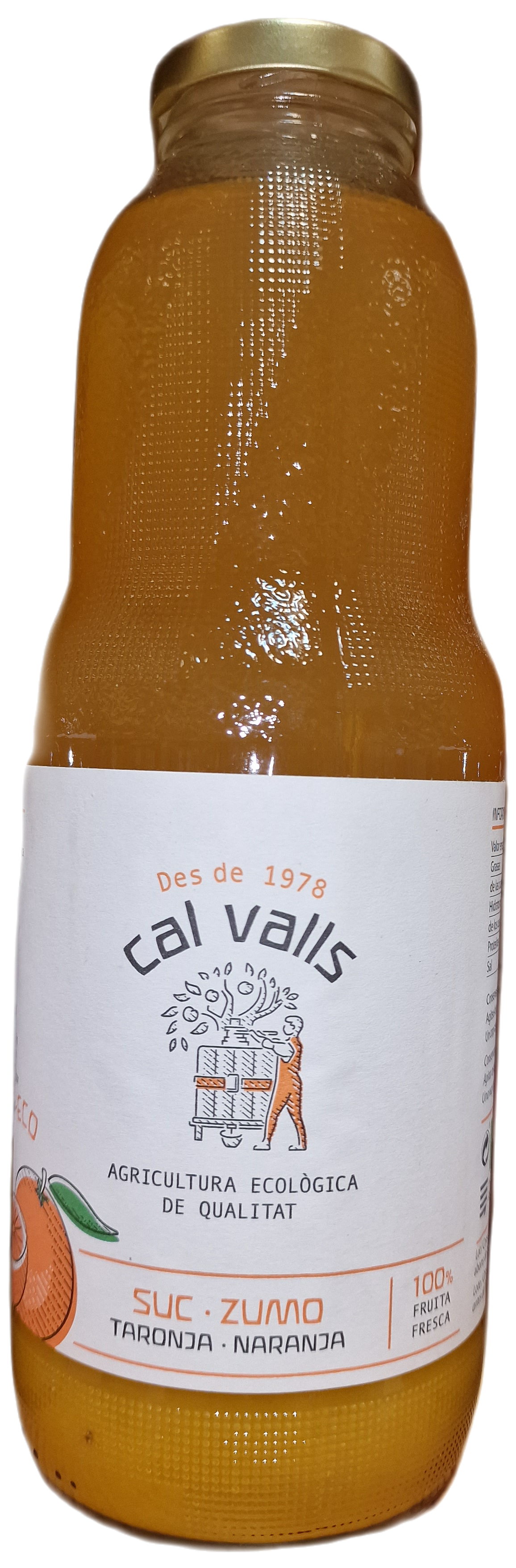 Zumo de naranja ecológico (envase de cristal) 1 l