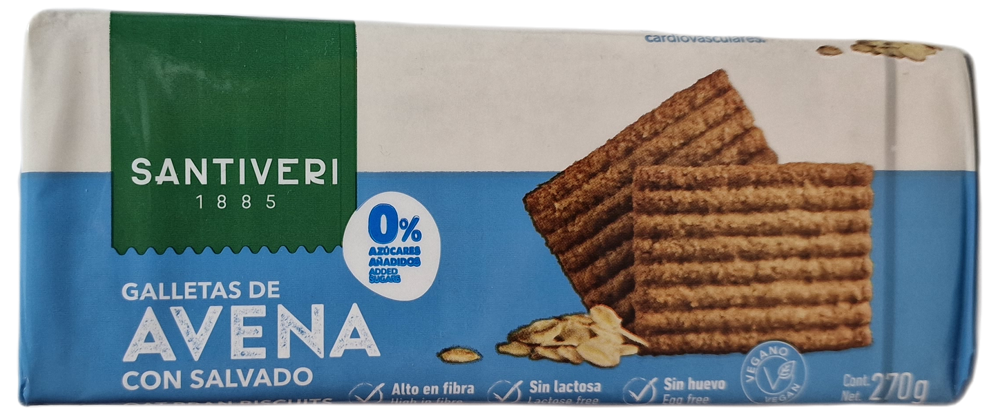 Galletas de avena con salvado 270 gr