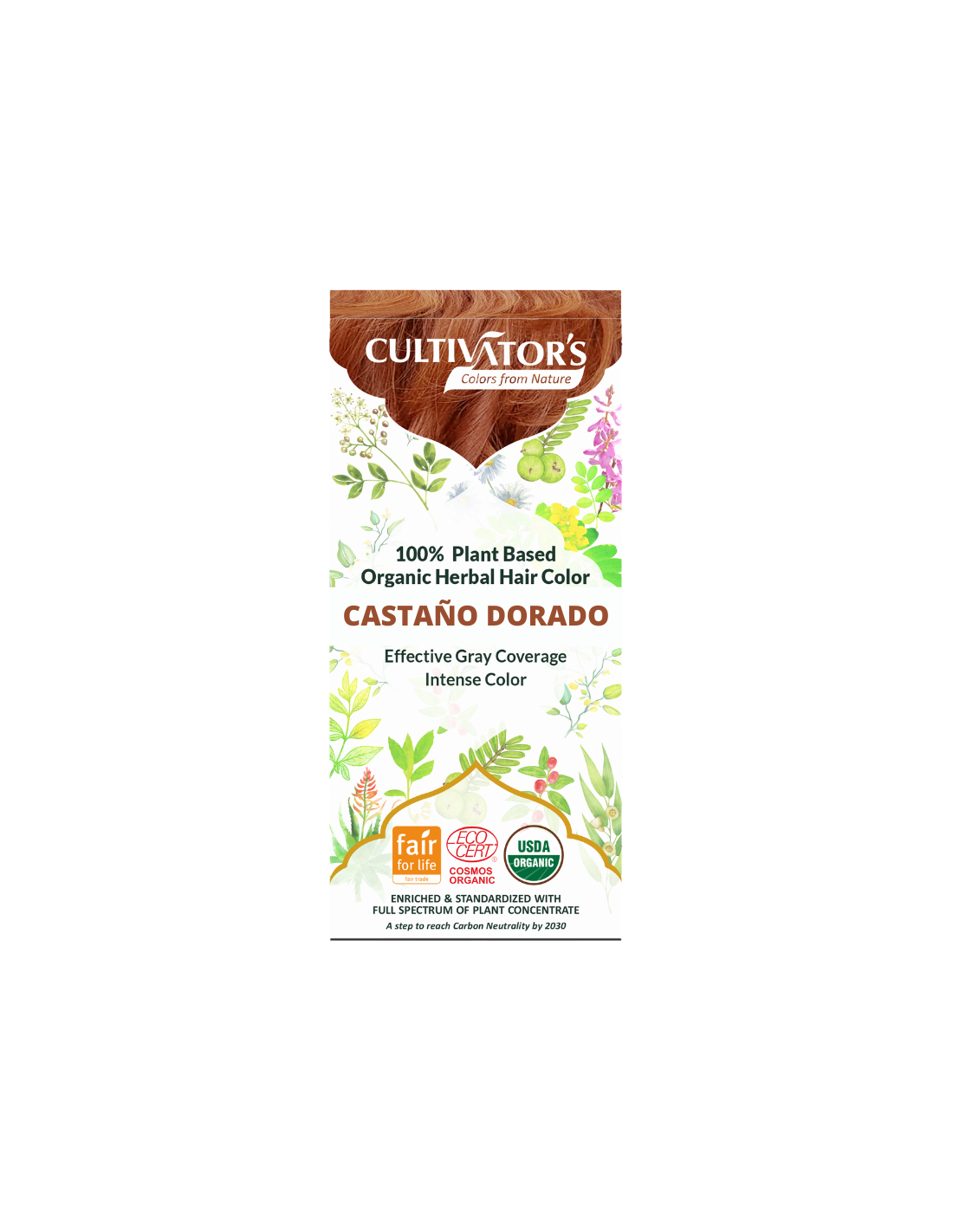 Tinte orgánico Castaño Dorado 100 gr. CULTIVATORS