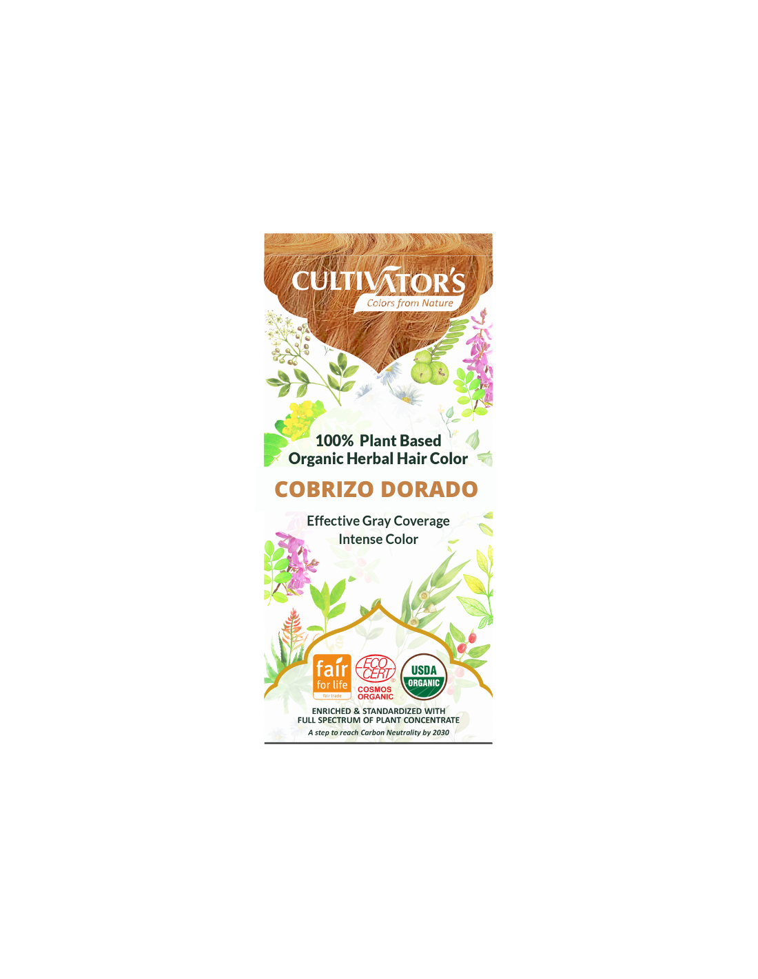 Tinte orgánico Cobrizo Dorado 100 gr. CULTIVATORS