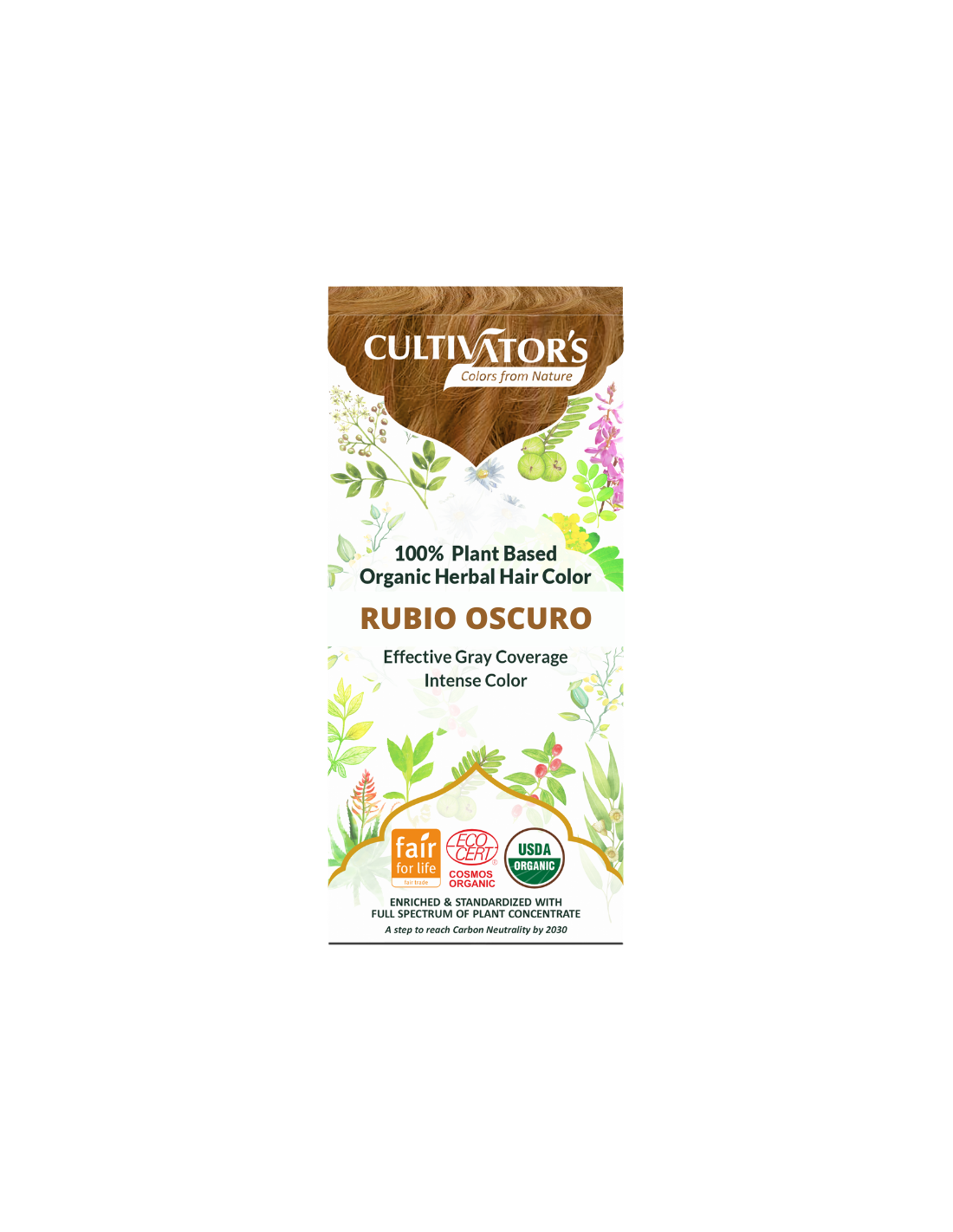 Tinte orgánico Rubio Oscuro 100 gr. CULTIVATORS