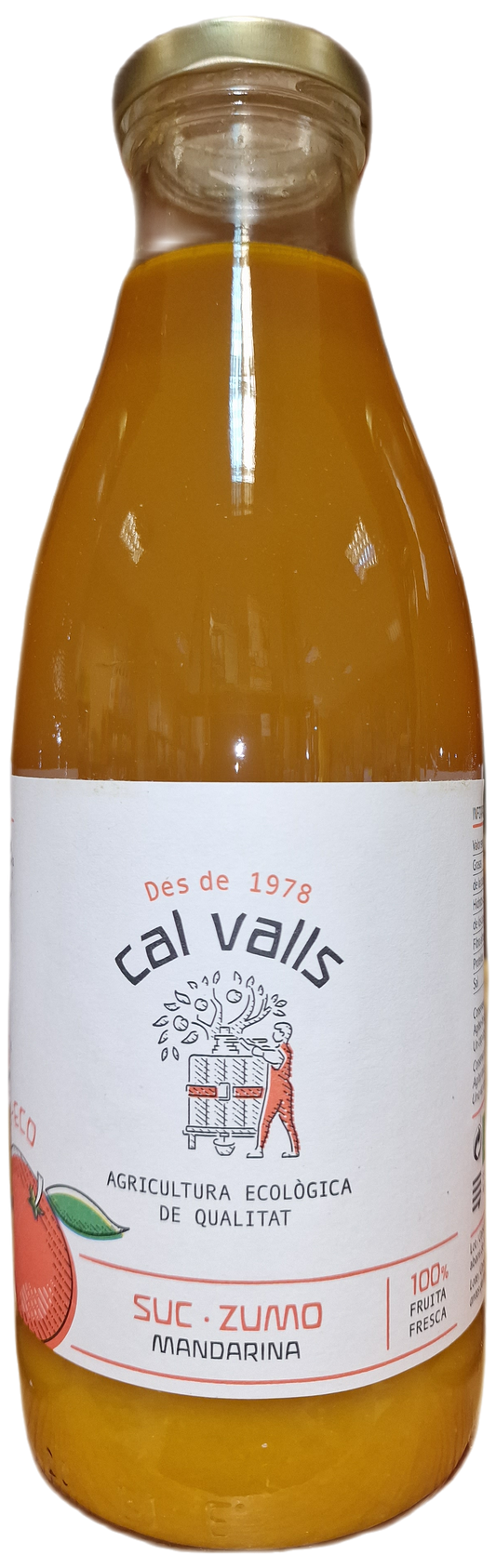 Zumo de mandarina ecológico (envase de cristal) 1 l