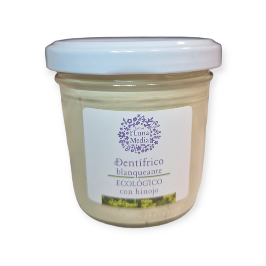 Dentífrico ecológico blanqueante con hinojo (bote de cristal)
