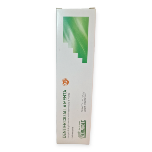 Dentífrico a la menta con arcilla verde y aceite de menta