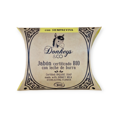 JABÓN LECHE BURRA CON SIEMPREVIVA 100GR