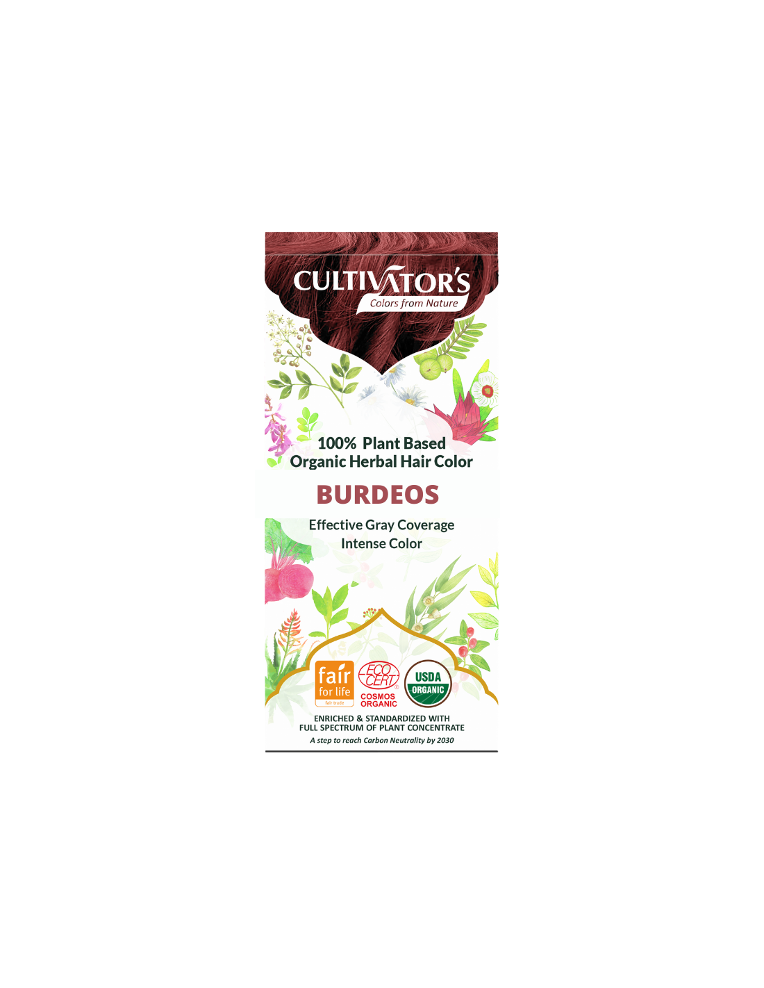 Tinte orgánico Burdeos 100 gr. CULTIVATORS