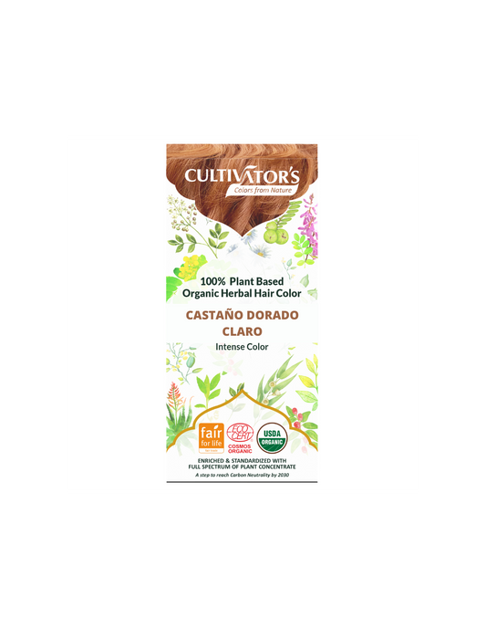 Tinte orgánico Castaño Dorado Claro 100 gr. CULTIVATORS