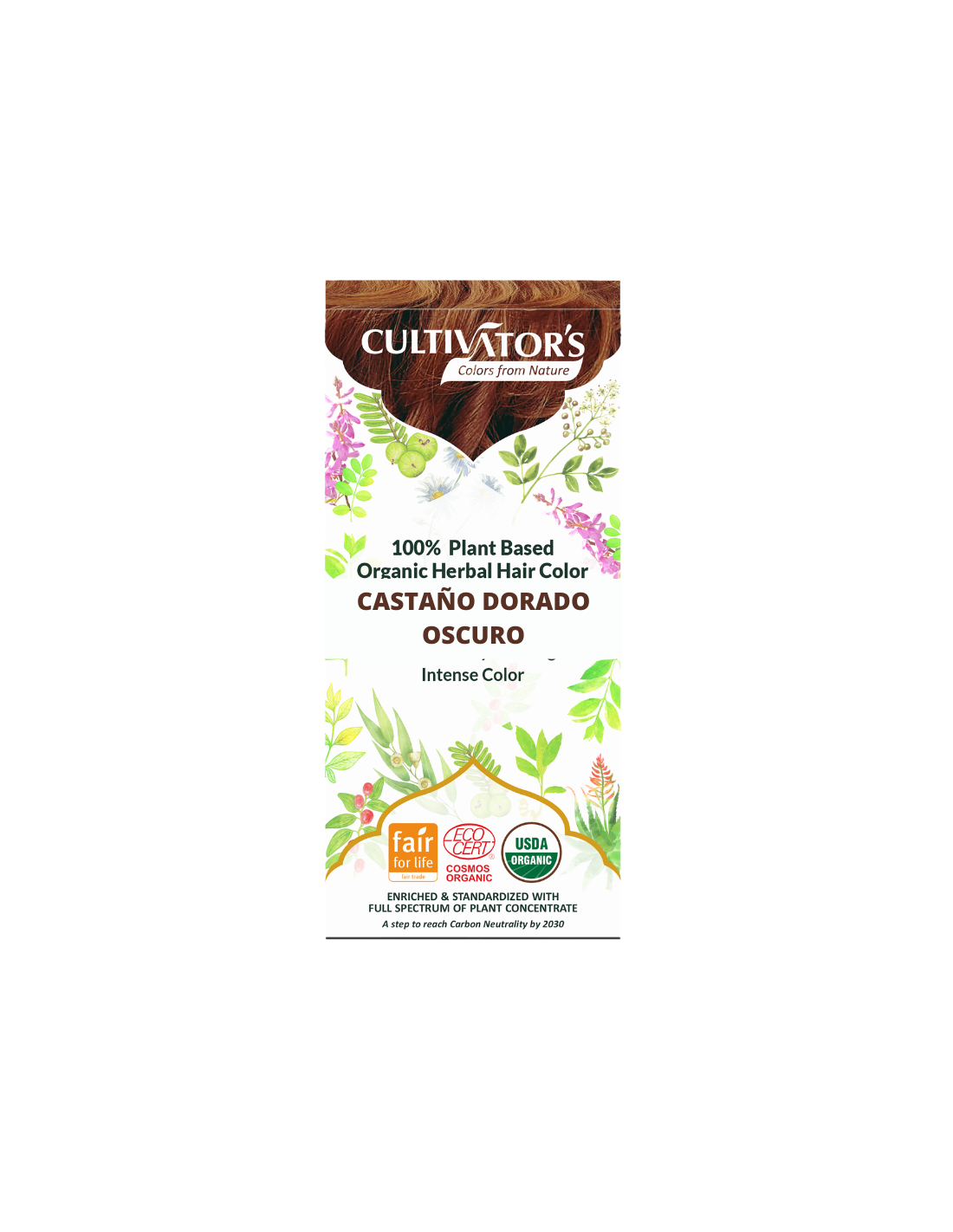 Tinte orgánico Castaño Dorado Oscuro 100 gr. CULTIVATORS