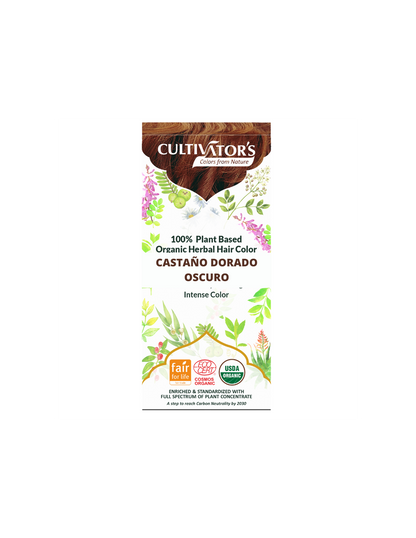 Tinte orgánico Castaño Dorado Oscuro 100 gr. CULTIVATORS