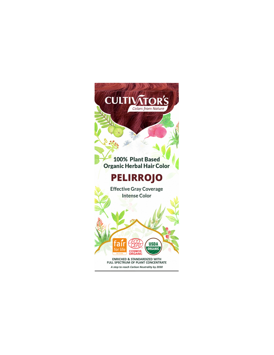 Tinte orgánico Pelirrojo 100 gr. CULTIVATORS
