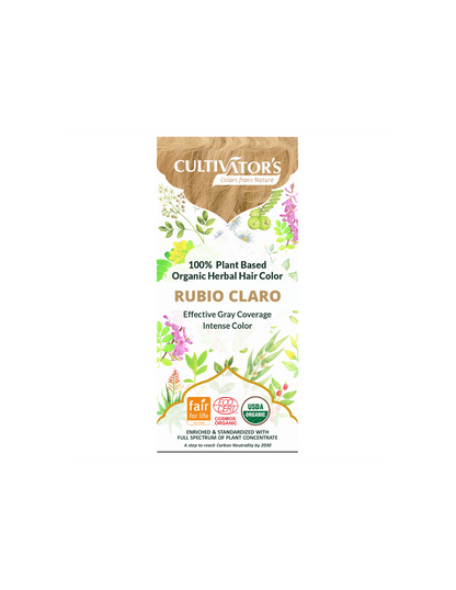 Tinte orgánico Rubio Claro 100 gr. CULTIVATORS