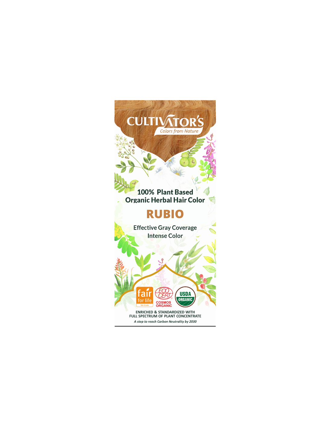 Tinte orgánico Rubio 100 gr. CULTIVATORS